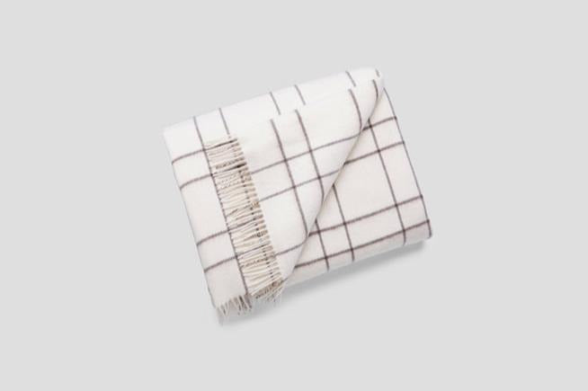 Pinstripe Plaid Throw