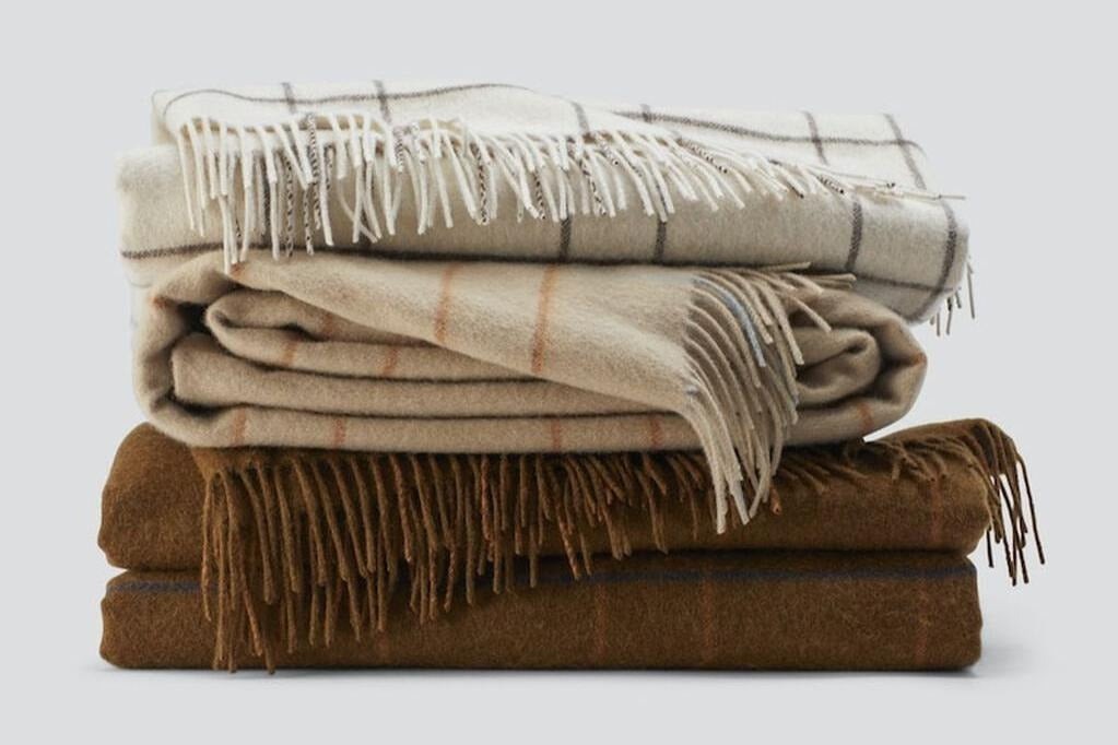 Pinstripe Plaid Throw